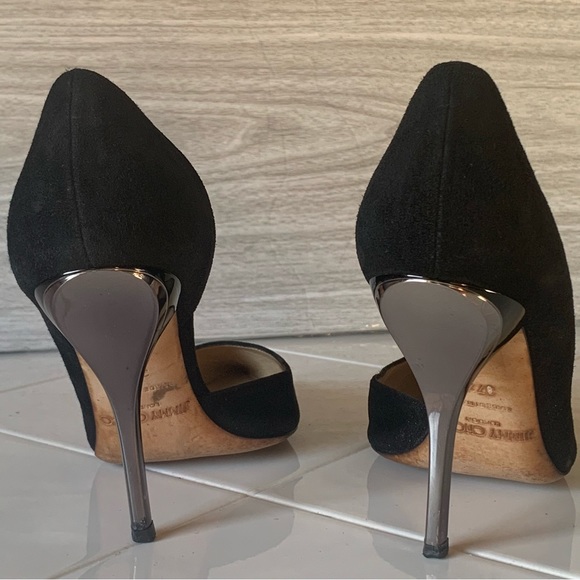 Jimmy Choo Shoes - Jimmy Choo , Suede Metallic  Heels